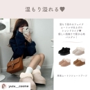 GRL少量~可爱毛毛加绒保暖防滑厚底日系套筒靴雪地棉鞋（1092）