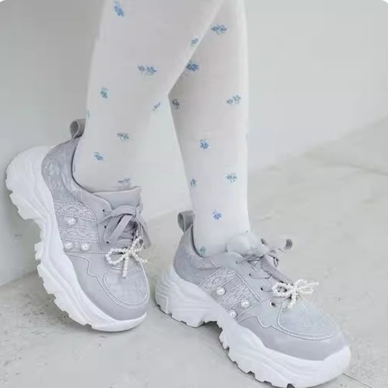 MJ秋季新色！复古洛丽塔lolita蕾丝蝴蝶结厚底日系休闲运动老爹鞋,女鞋,老爹鞋,淘宝优惠券,粉丝福利购,淘宝优惠卷