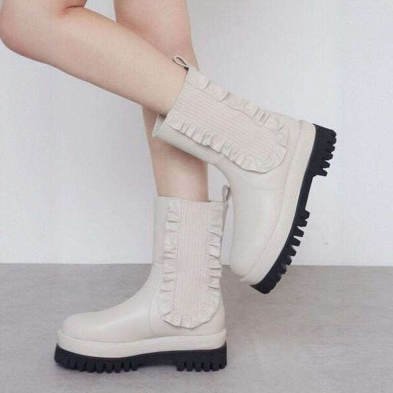 日系复古修腿显瘦时尚百搭短靴女