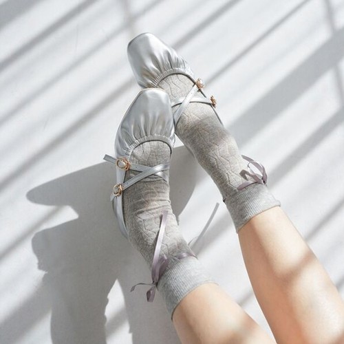 majestic法式复古一字带玛丽珍鞋