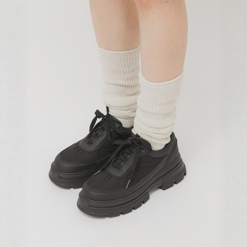 KBF提前官网！复古巴恩风厚底增高系带老爹鞋女户外工装鞋运动鞋