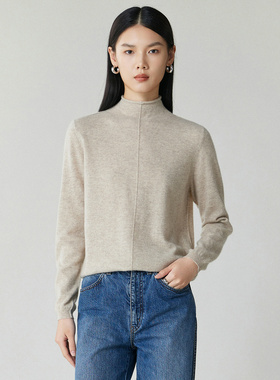 ZS6023-女36支纯绒前中线卷边半高