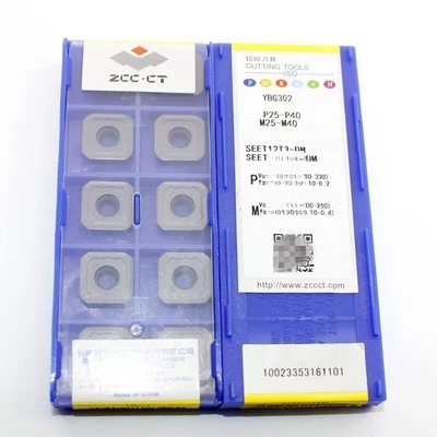 株洲钻石四方形钢件45度数控面铣刀片SEET12T3-DM YBG302 YBC301