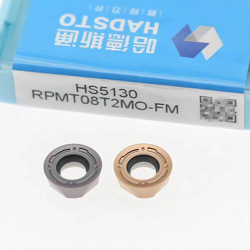哈德斯通数控铣削刀片RPMT08T2MO-FM HS5130圆形R4刀粒钢件不锈钢