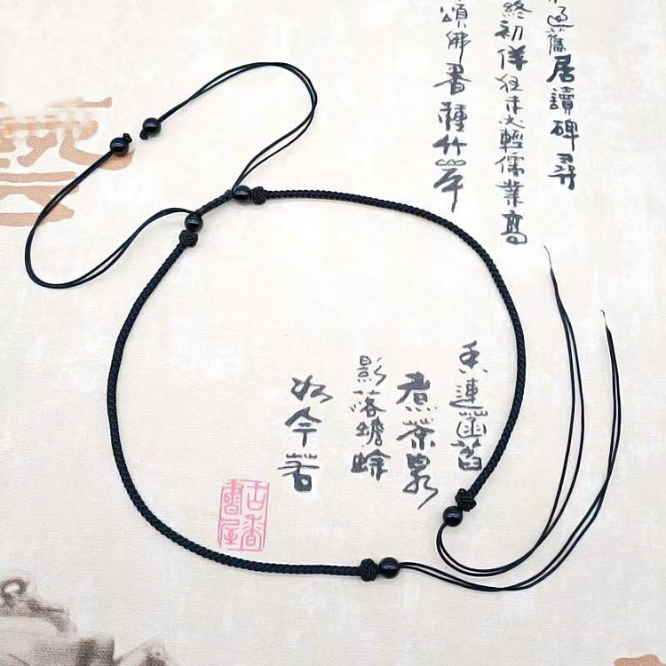 手工编织DIY项绳半成品可穿珠锁骨链黄金项链吊坠挂绳路路通绳子