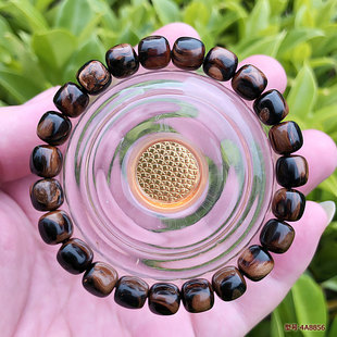 保真天然海柳手串手链男女情侣佛珠念珠8X8mm桶珠鼓珠山水纹 包邮