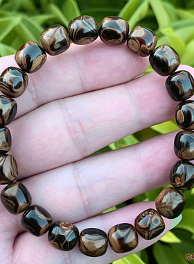 保真天然海柳手串手链男女情侣同款礼物佛珠9X9mm桶珠鼓珠X纹包邮