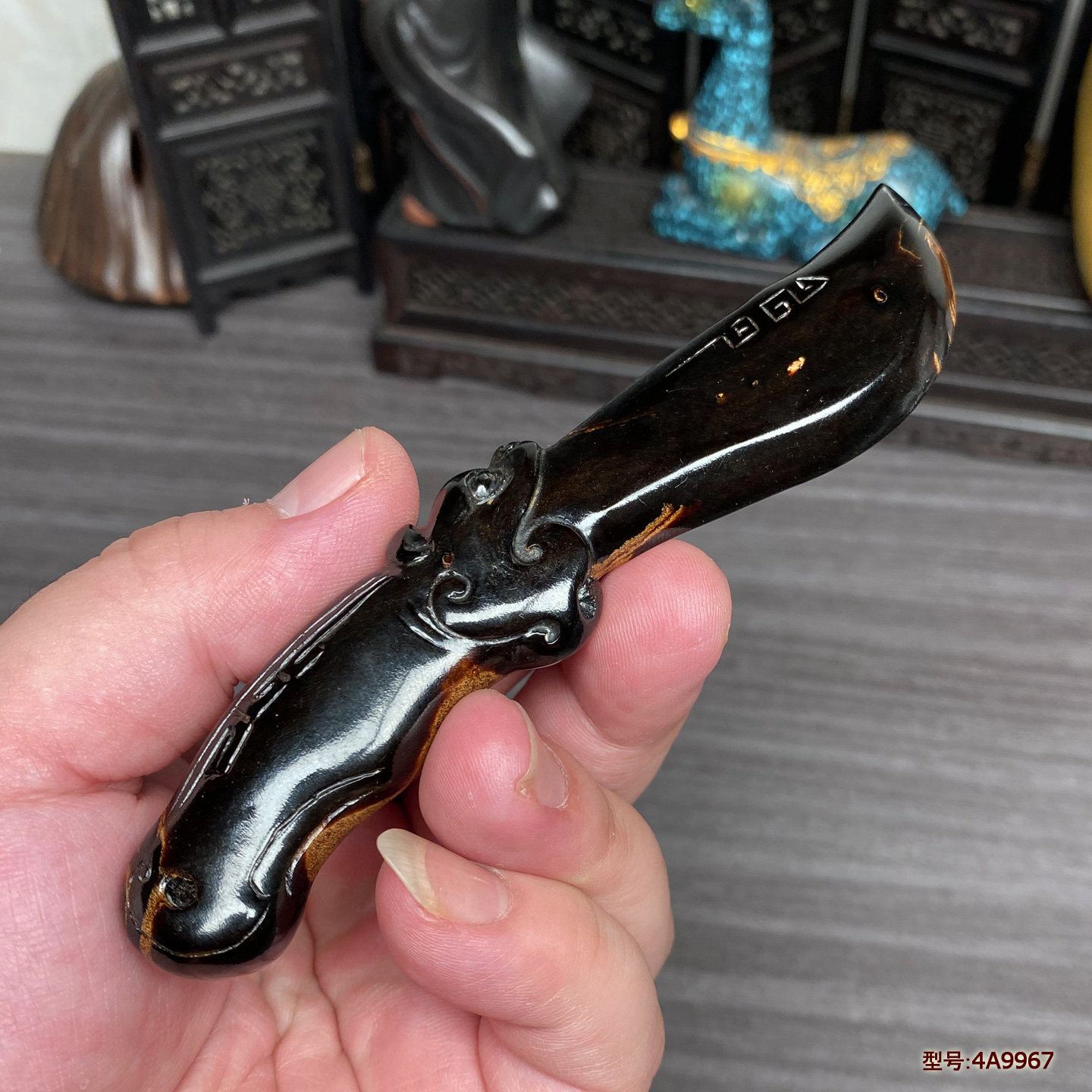 纯天然保真海柳文玩手把摆件