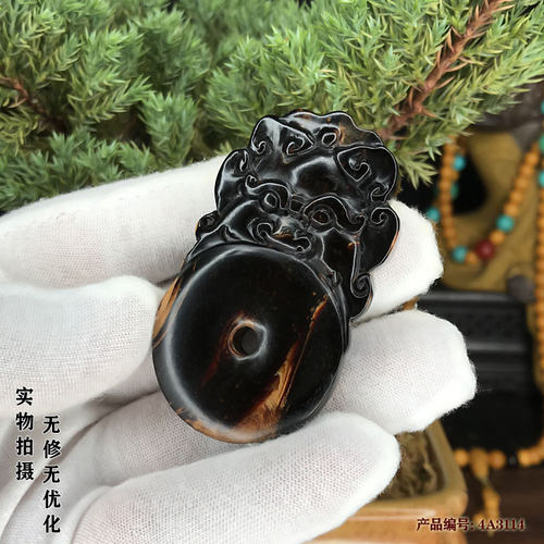 黑珊瑚海柳文玩佛珠念珠吊坠车挂吊牌子收藏吉祥古兽平安扣包邮