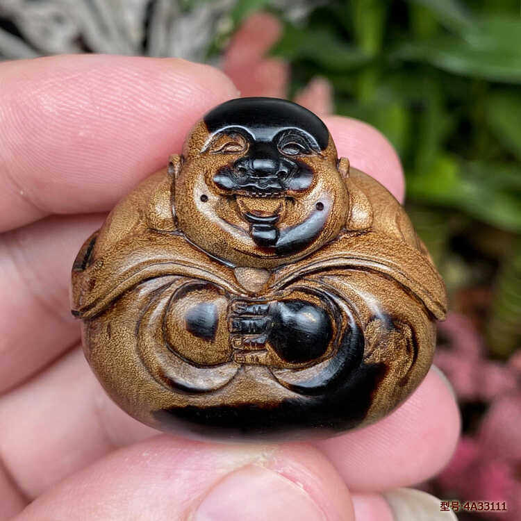 保真天然海柳文玩多宝吊坠挂件佛珠串配搭收藏级弥勒佛精雕尼罗佛