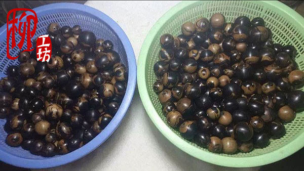 diy单颗佛珠文玩黑珊瑚海柳手串