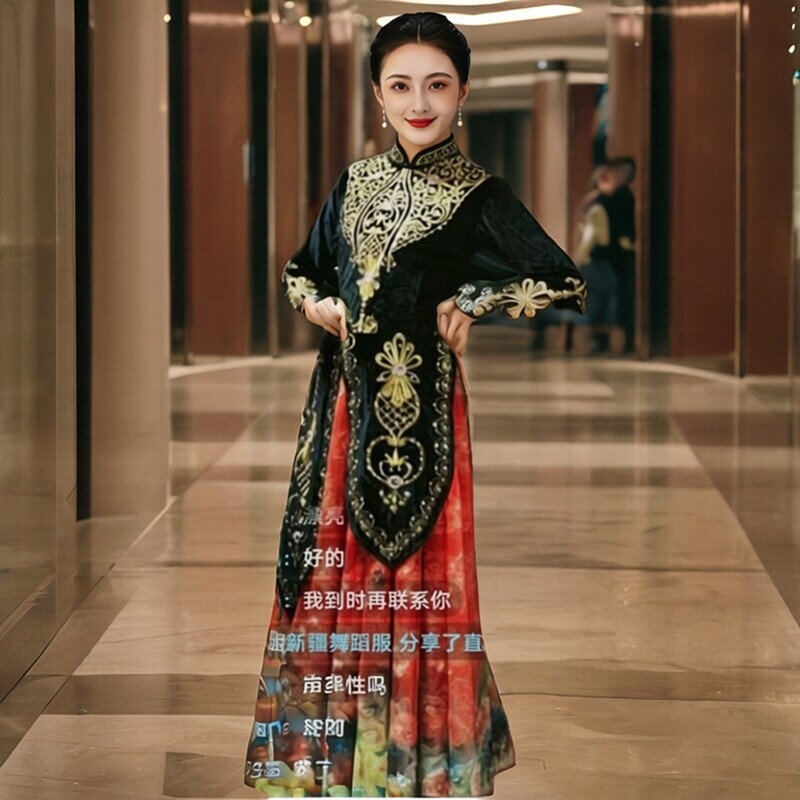 真宗舞蹈服美丽娅弹力丝绒口罩甩