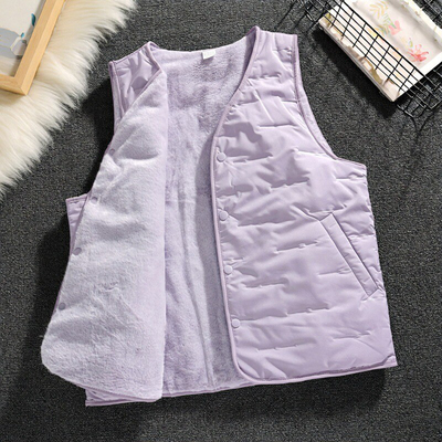 冬季新款加绒加厚羊毛马甲背心