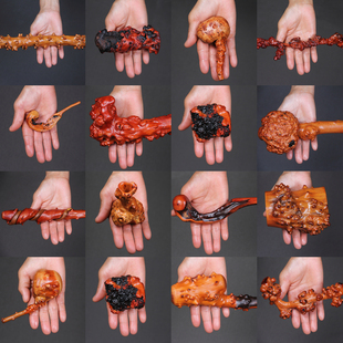 檬子木文玩手把件贵州天然野生实木盘玩按摩棒奇特孤品一物一拍