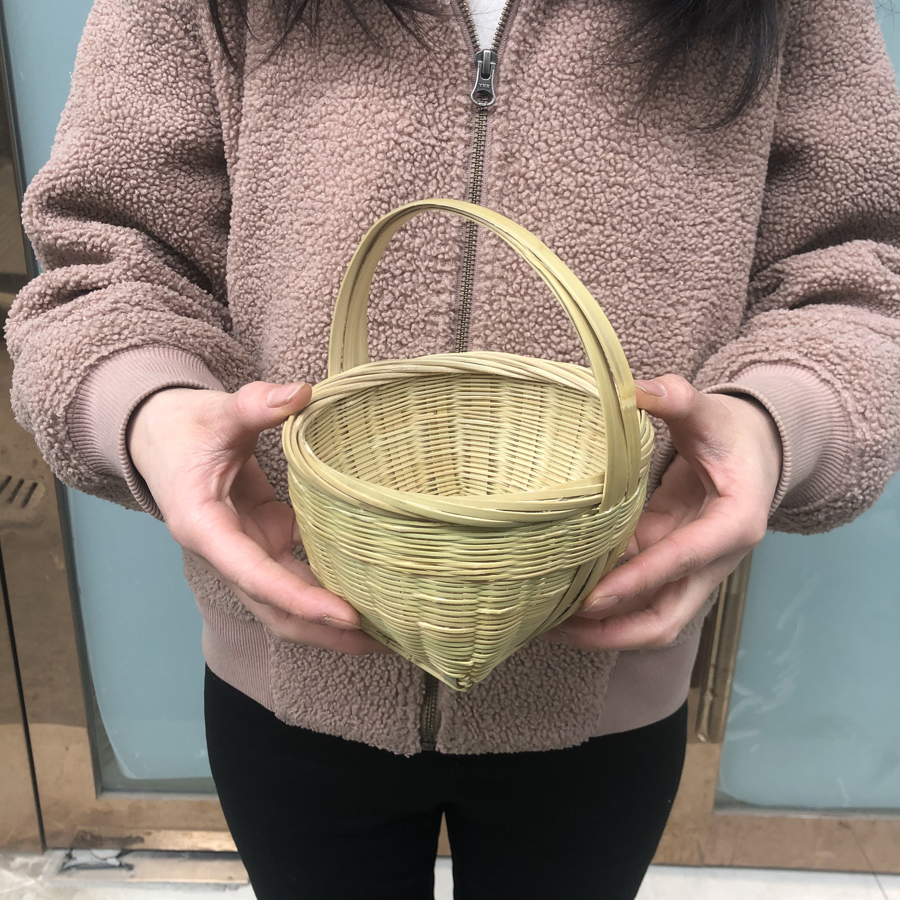 儿童摘水果篮提篮花器水果篮竹篮