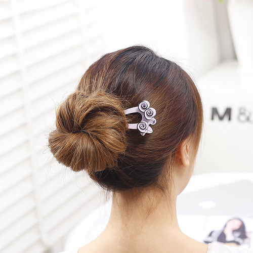 佩妮韩国版祥云水钻U型发簪