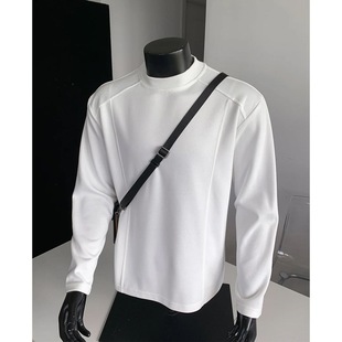 高级感上衣 解构卫衣男潮牌宽松内搭痞帅长袖 秋季 重磅纯棉360g美式