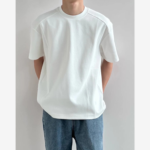 重磅纯棉300G短袖T恤男宽松简约