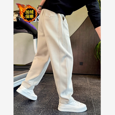 秋冬重磅加绒加厚卫裤男百搭休闲
