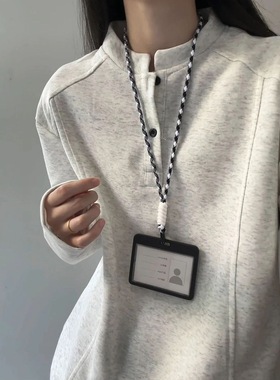 POLO衫亨利领长袖t恤男秋冬解构拼接设计感正肩打底衫加绒卫衣潮