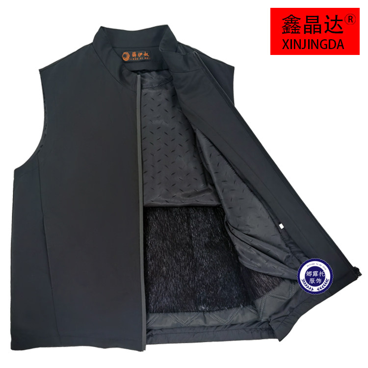 男式貂皮马甲冬季保暖真貂皮整貂背心皮毛一体轻暖舒适高品质礼物