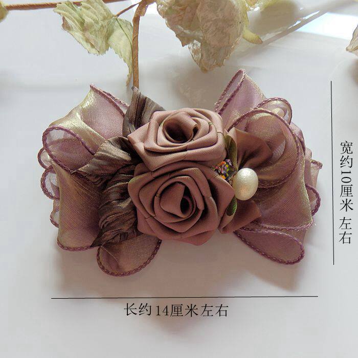 【铭约饰界】手工发夹/扭扭夹/头饰/头花/发卡/礼物饰品/咖啡色
