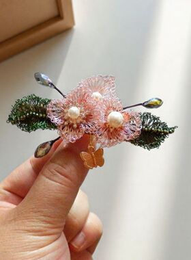 金属丝铜丝钩织马尾弹簧夹