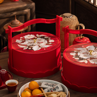 高端中式2026马年新年礼盒年货包装盒空盒子饼干糖果干货送礼品