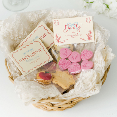 新款烘焙透明饼干包装袋子520情人节七夕节装饰卡头卡片定制logo