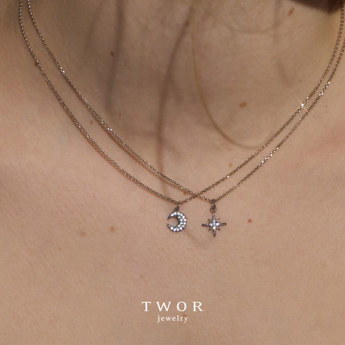 TWOR缇坞星月项链小众设计