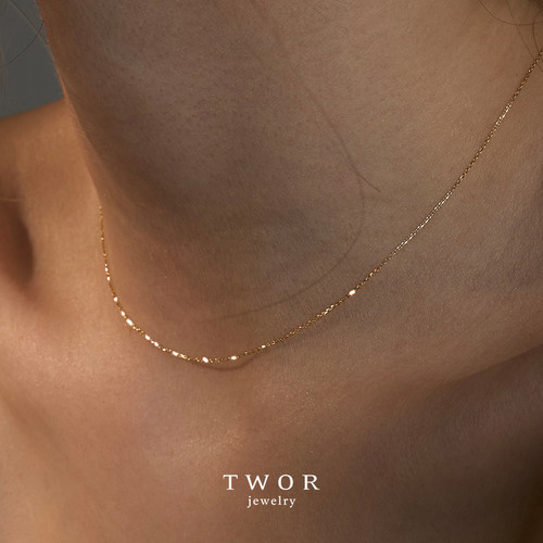 TWOR女高级感手工肌肤链项链