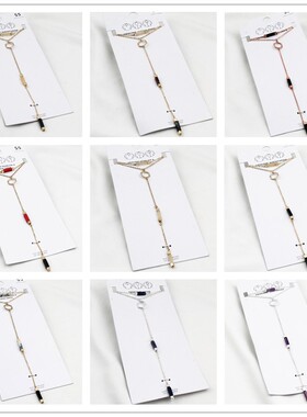 韩版佩戴几何体时尚风多层毛衣链