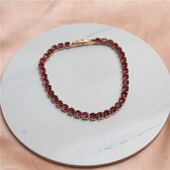 女手镯C 日韩新款 水钻手链简约玻璃宝石粒玫瑰金色大气日常时尚