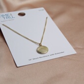 项链女C 日韩风格 时尚 金属圆片光亮锁骨链简约大气潮流个性 新款