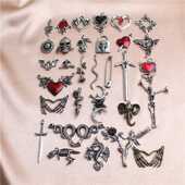 新款 骷髅蛇形朋克滴釉 余量复古项链坠吊坠DIY饰品配件个性