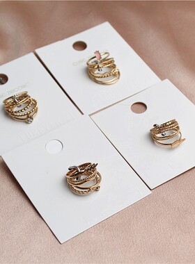 日韩风格新款金属麻花圈素圈戒指