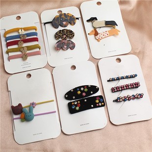 少女发绳发夹儿童 发饰可爱时尚 新款 卡通小狗小兔子组合套装