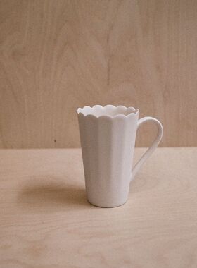 杯二六八 南岛 繁花咖啡杯 霜白色 手工马克杯 热水杯