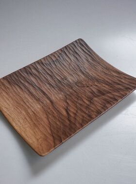 盘一八四  雾霾山WMS 手工盘 点心盘 杂物收纳 黑胡桃