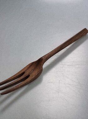 叉一   杂碎国货 雾霾山WMS 木叉  甜品叉 水果叉 黑胡桃 手工