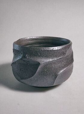 盘一八三 杂碎国货 焉石 黑陶 水盂 渣斗 茶海 全手工 ins 侘寂风