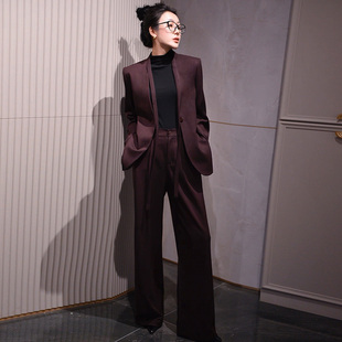 欧美风职业女装轻奢两件套装外套+长裤套裙特价清货断码后几件