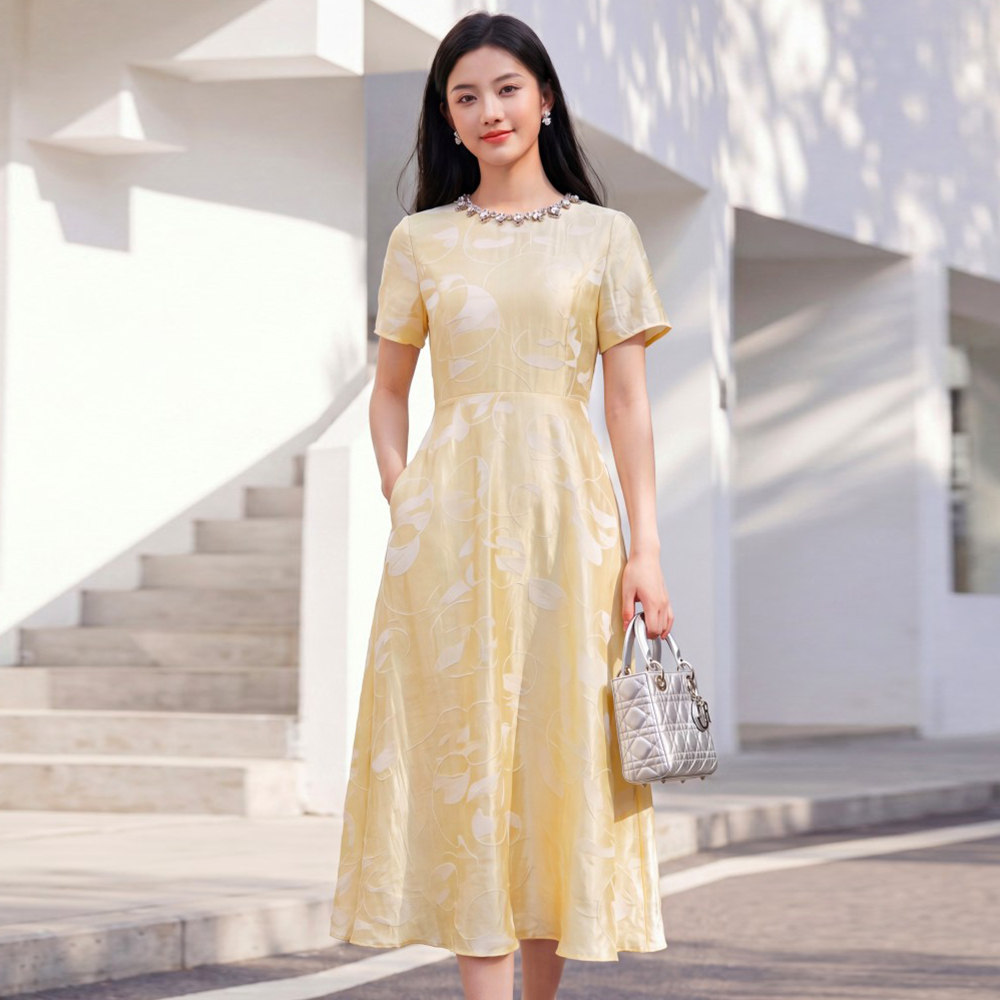法式气质高端女神范连衣裙子