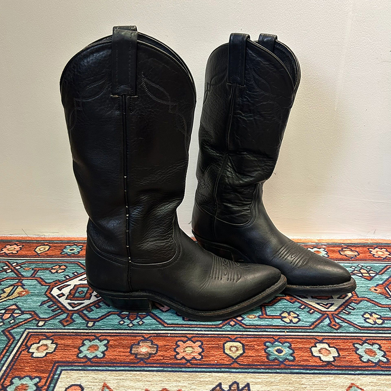 vintage尖头靴女古着西部牛仔靴