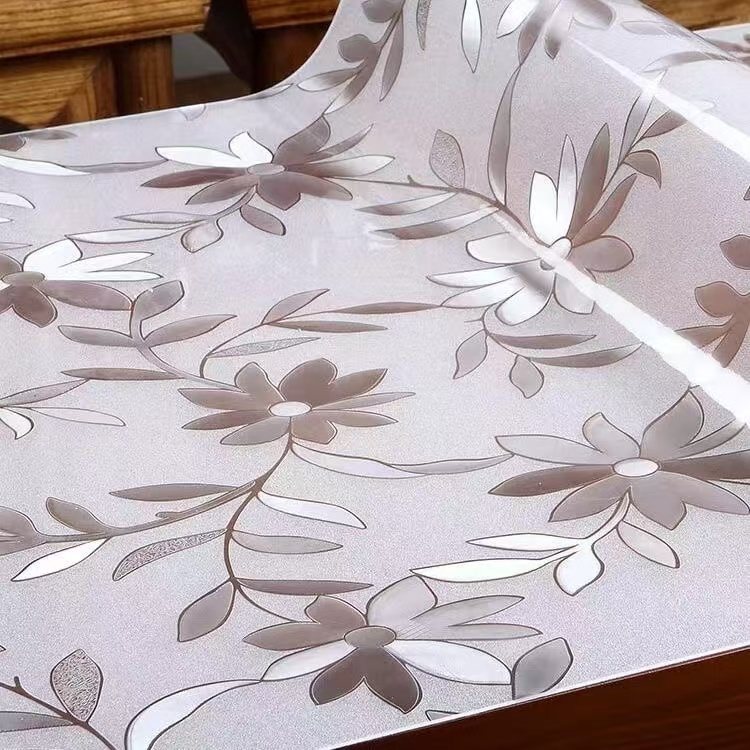 加厚PVC软玻璃透明方桌布防油垫