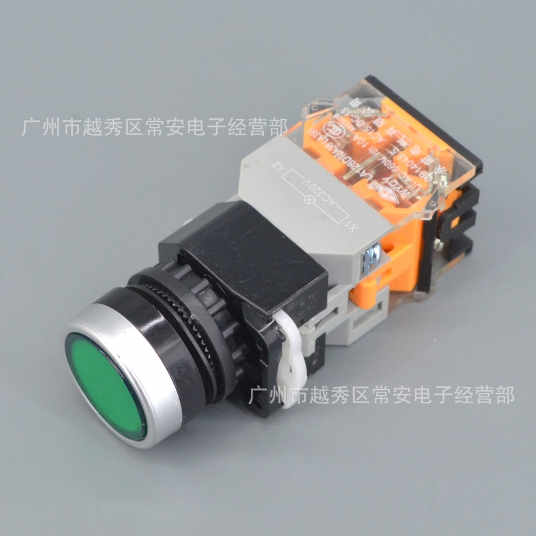 上海永前 带灯按钮 LA128D-11DN 复位 红 绿 黄