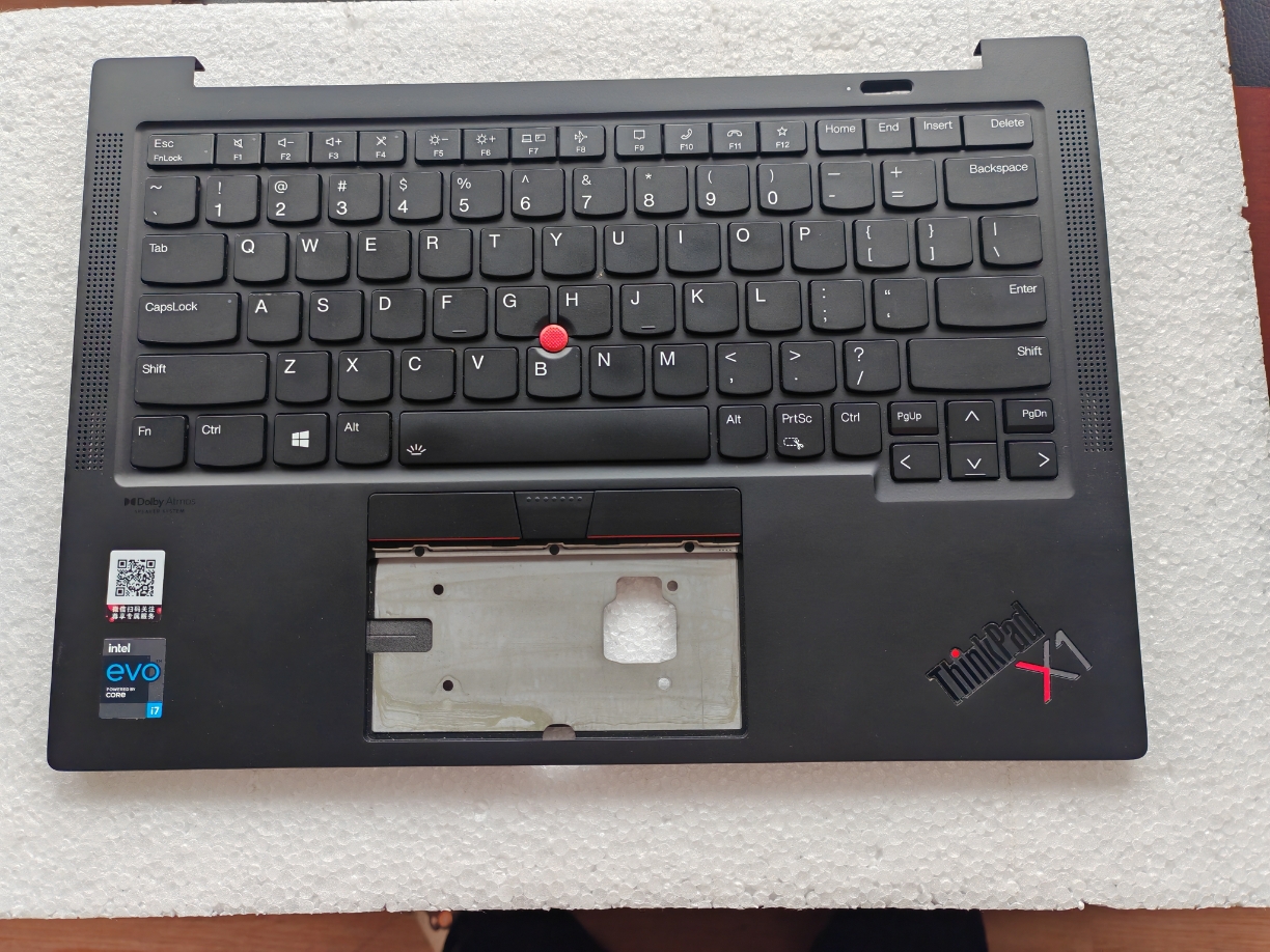适用联想ThinkPad X1 Carbon 9th 2021款 更换键盘C壳 掌托壳背光