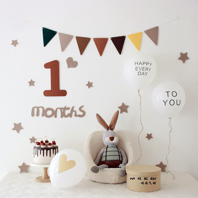 宝宝月份拍照神器数字拉旗