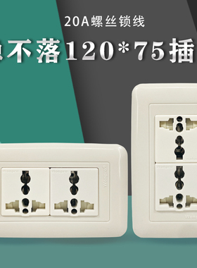 稳不落多功能插座WF-2.RNH4T两位6孔插板10A20A250V118型工业插排