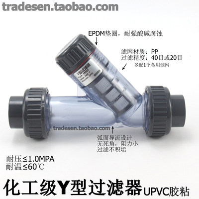 PVC-U过滤器塑料透明过滤器